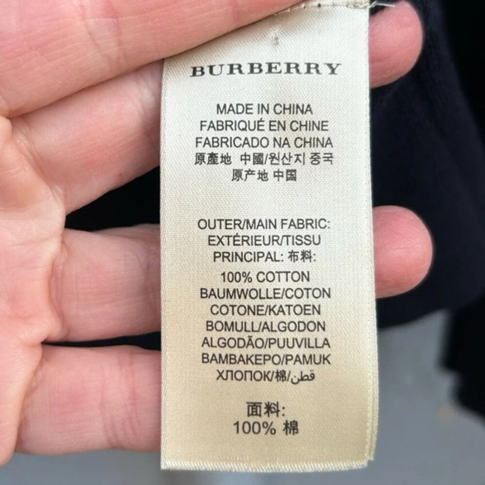Burberry Navy Cotton Cardigan, size M - Picture 8 of 9